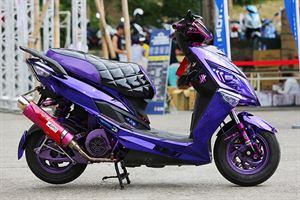 SYM JET POWER125　電鍍紫光流星